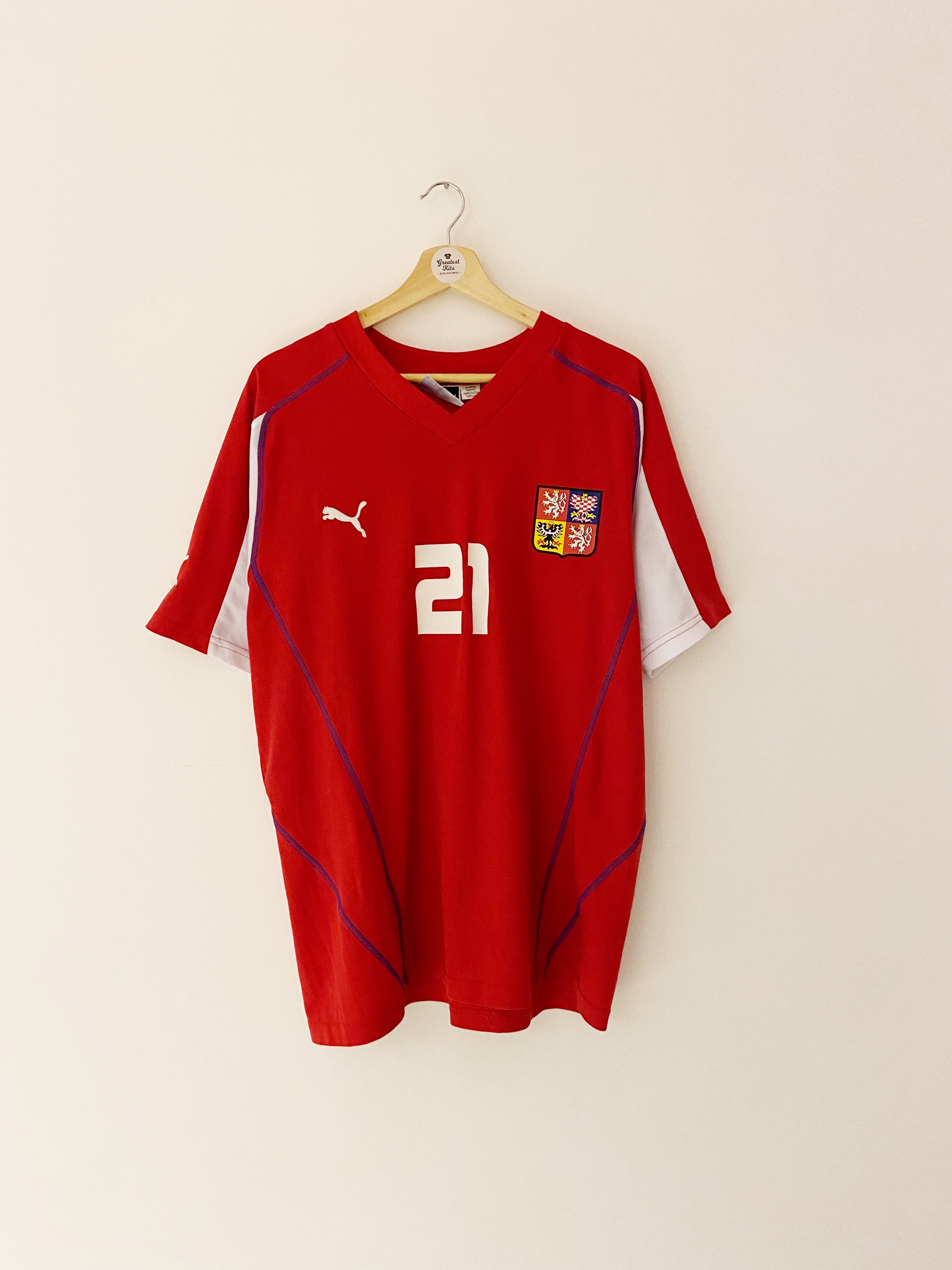 2003/04 Czech Republic Home Shirt Ujfalusi #21 (XL) 8/10