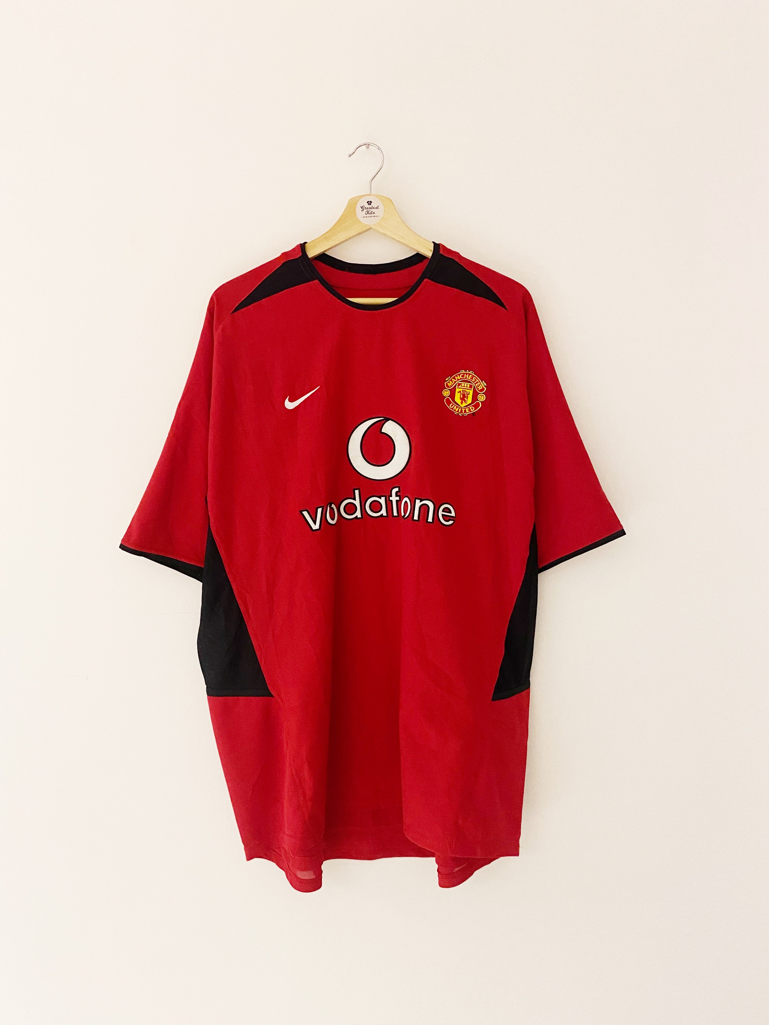 2002/04 Manchester United Home Shirt (XL) 9/10
