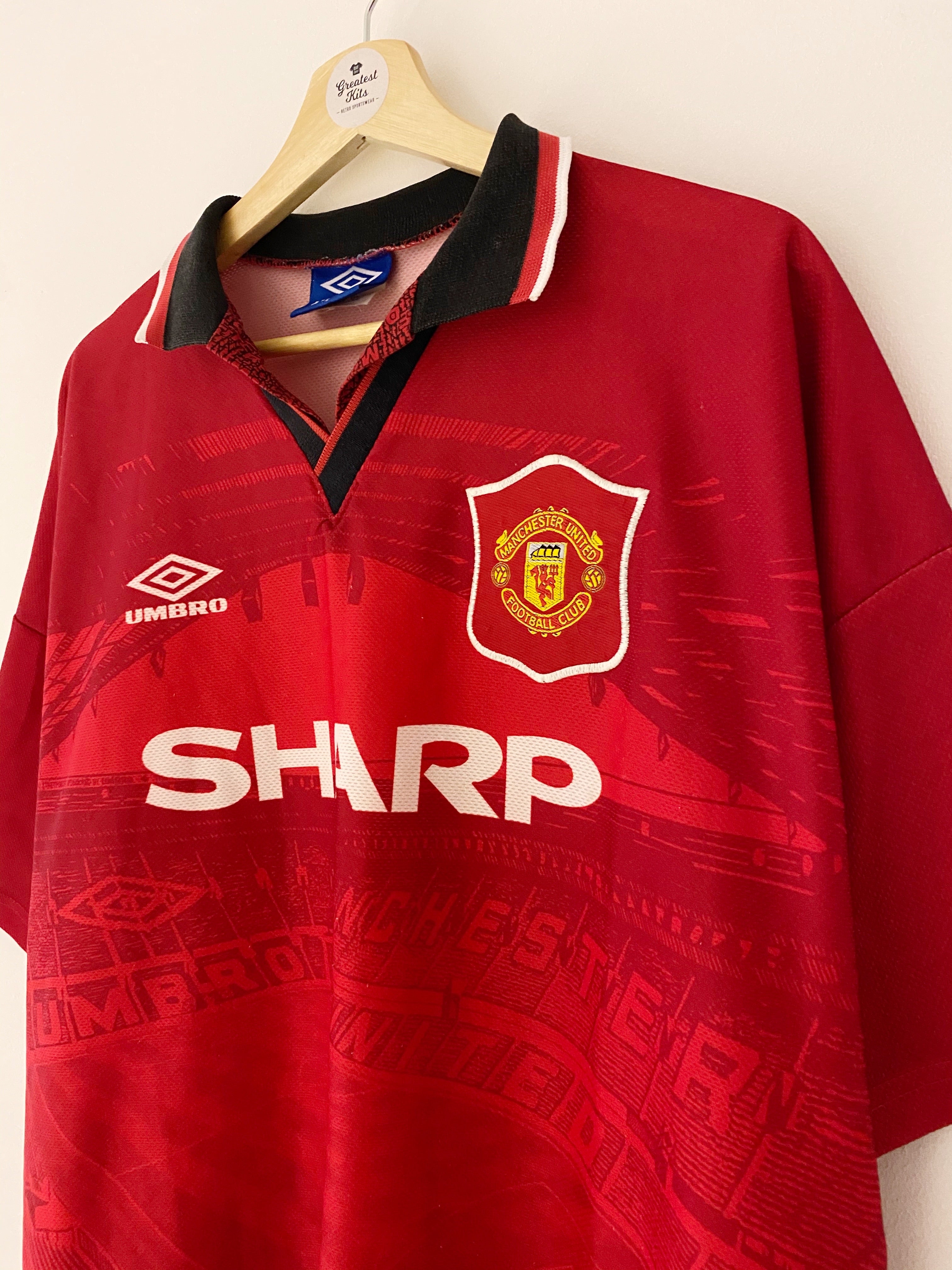 1994/96 Manchester United Home Shirt (XL) 7/10