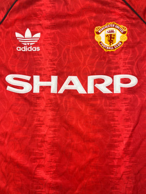 1990/92 Manchester United Home Shirt (S) 9/10