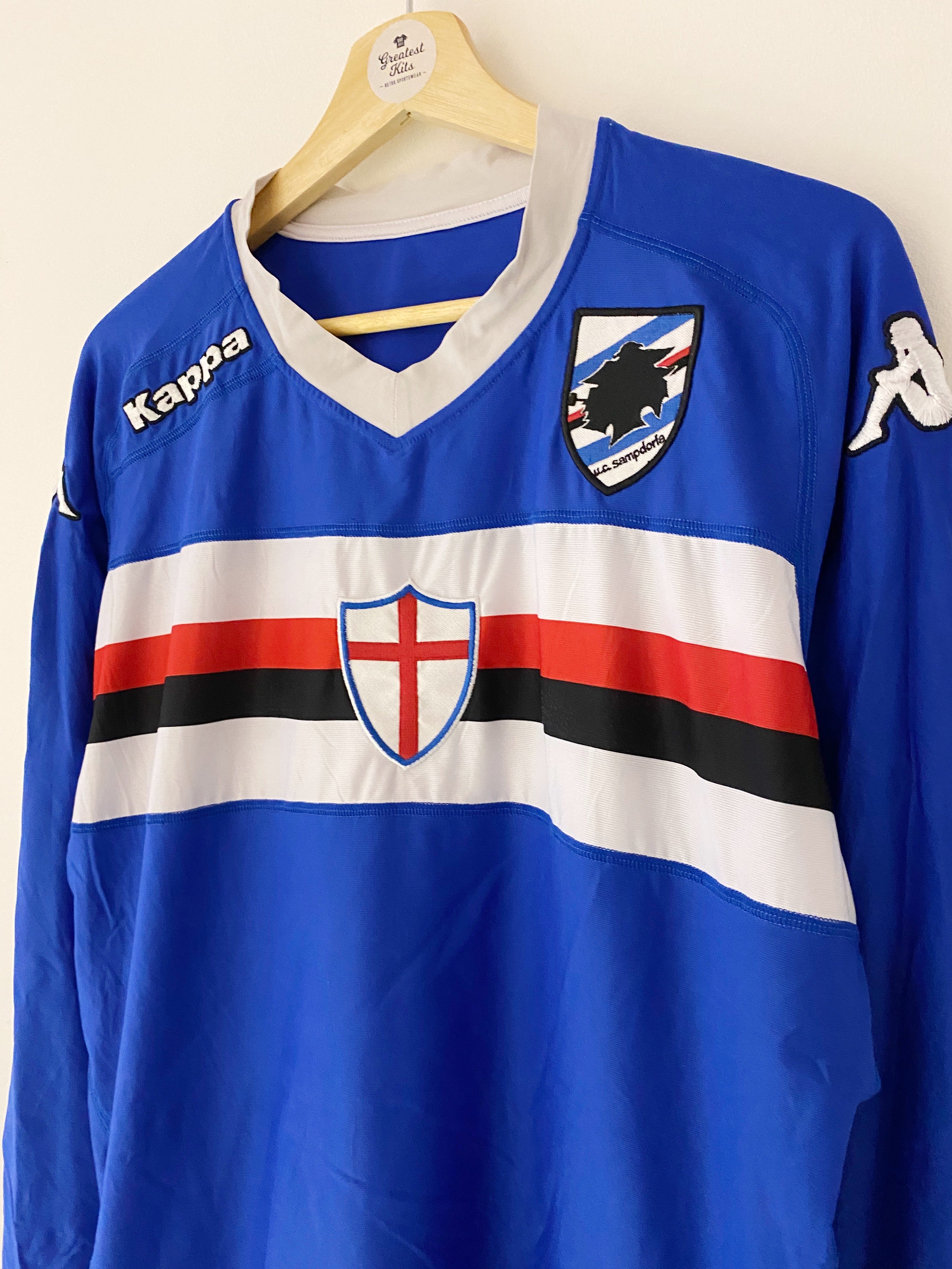 2010/11 Sampdoria Home L/S Shirt (XL) 9/10