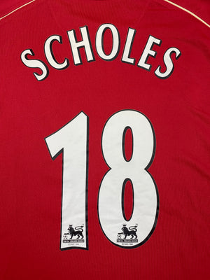 2006/07 Manchester United Home Shirt Scholes #18 (XL) 9/10