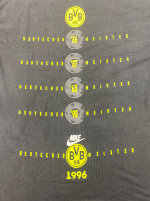 1995/96 Borussia Dortmund Champions T-Shirt (XL) 8/10