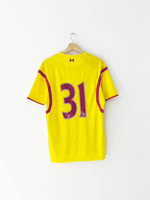 2014/15 Liverpool Away Shirt #31 (M) 9/10