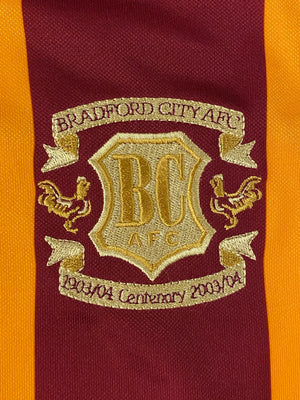 2003/04 Bradford City Home Centenary L/S Shirt (L) 8/10