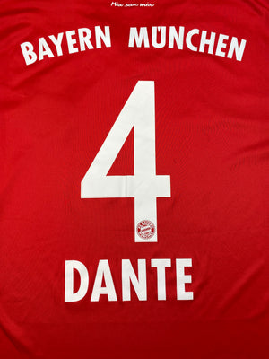 2013/14 Bayern Munich Home Shirt Dante #4 (XL) 9/10