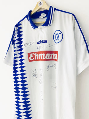 1995/96 Karlsruher *Match Issue* Signed Home Shirt #15 (XL) 7.5/10