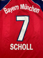 1999/01 Bayern Munich Home Shirt Scholl #7 (S) 9/10
