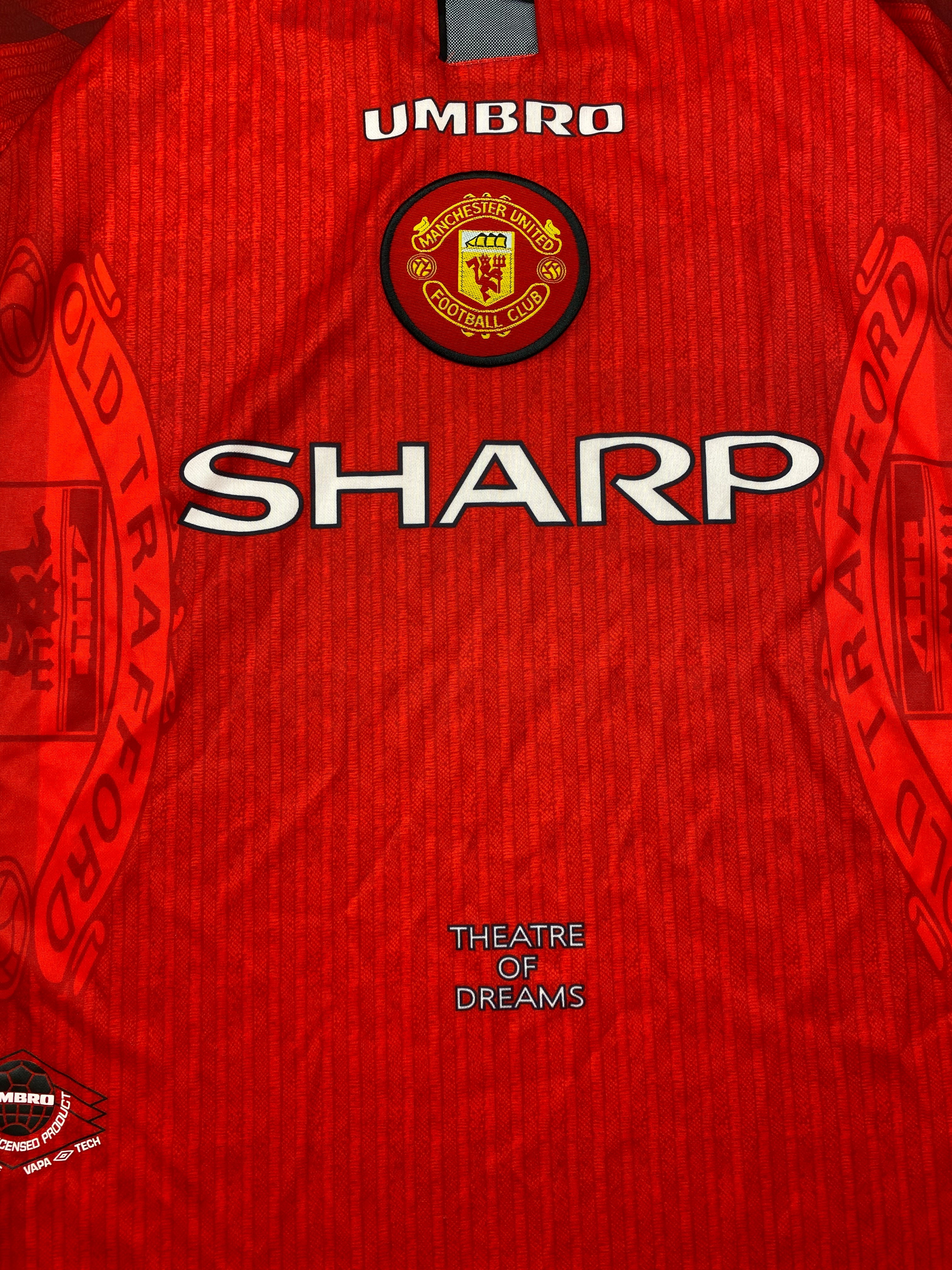 1996/98 Manchester United Home Shirt (L) 9/10
