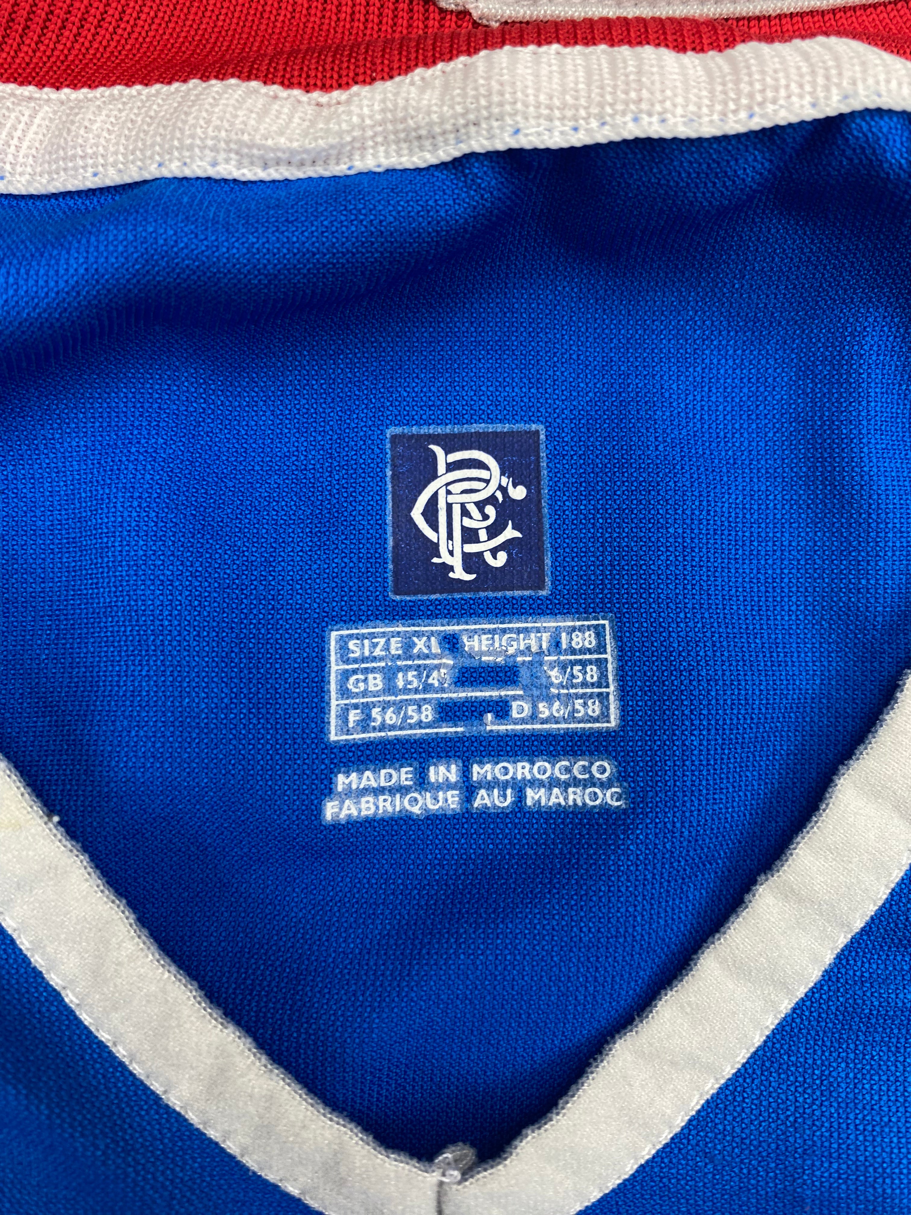 2003/05 Rangers Home Shirt (XL) 8.5/10