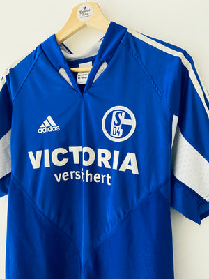2005/06 Schalke Home Shirt Larsen #9 (S) 9/10