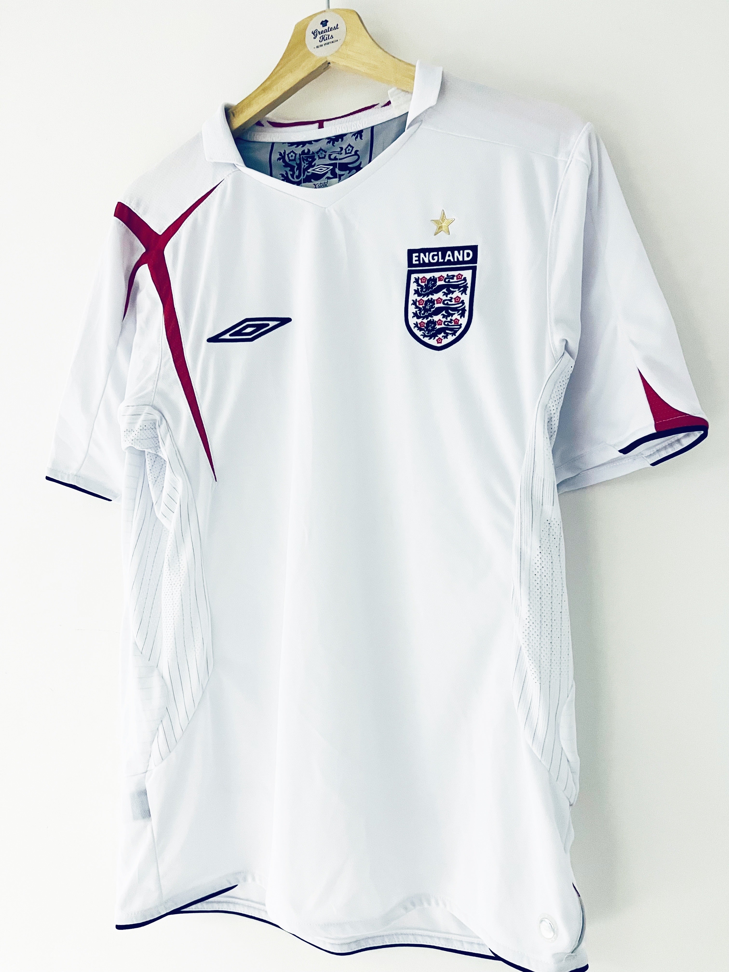 2005/07 England Home Shirt (M) 9/10