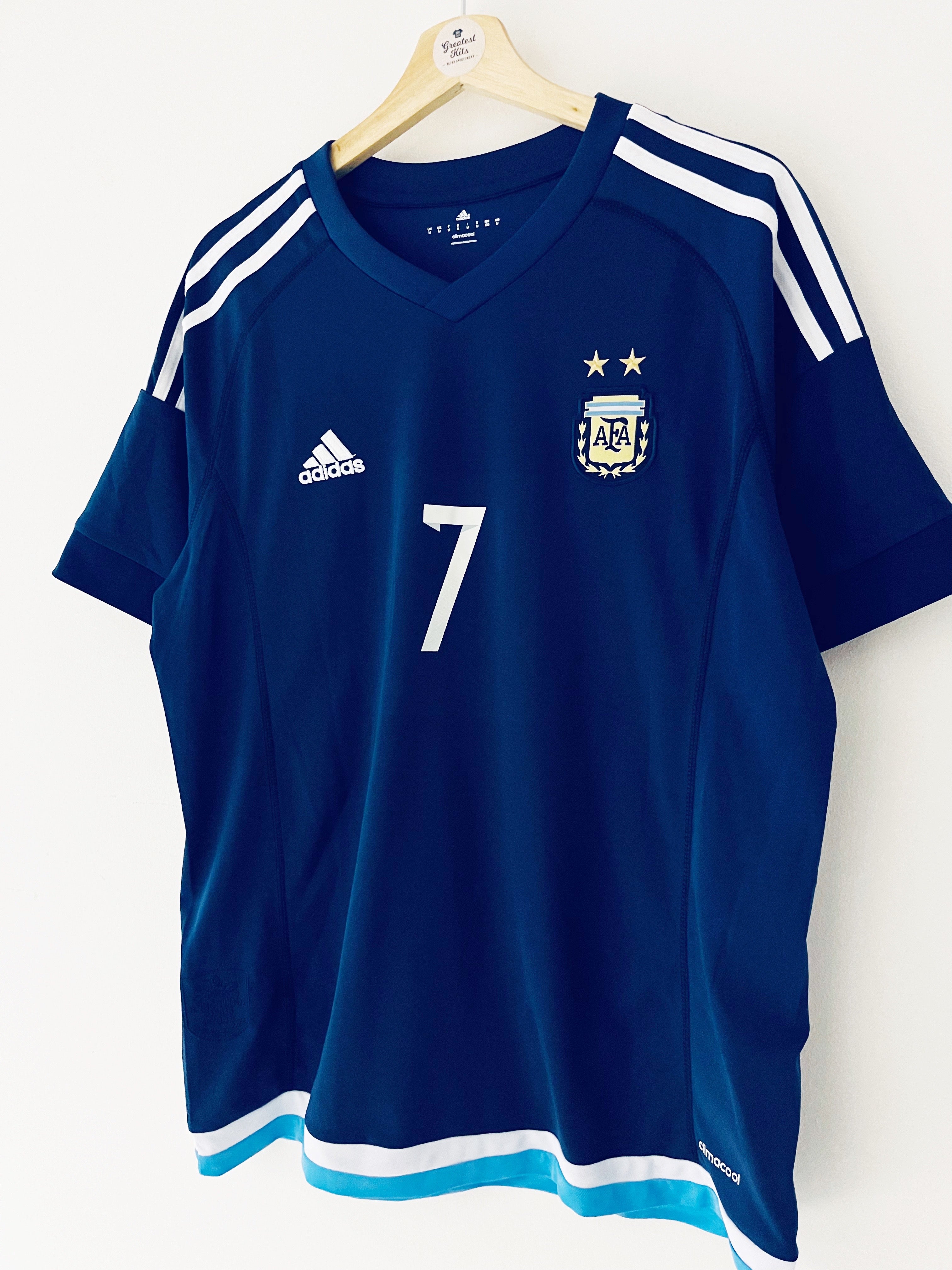 2015/16 Argentina Away Shirt #7 (Di Maria) (M) 9/10